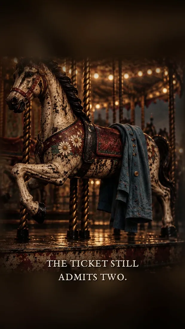A ticket at the edge of the fairground, from the final turn film